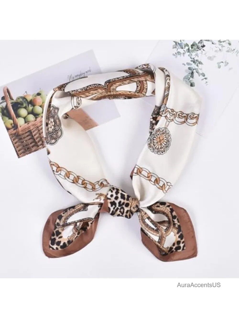 27.5 in Silk Head Scarf for Women Satin Hair Scarf Square Scarves Boho Wrap